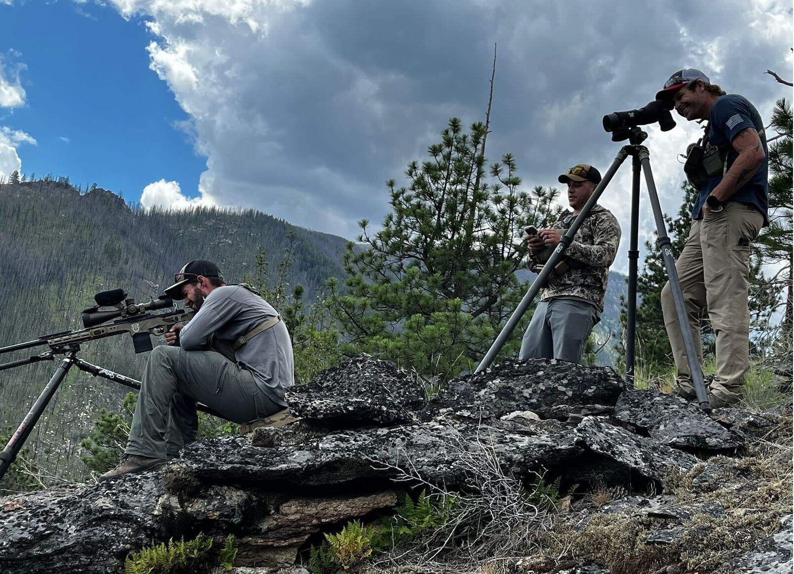 Henrich Technology outdoor optics team in mountain environment